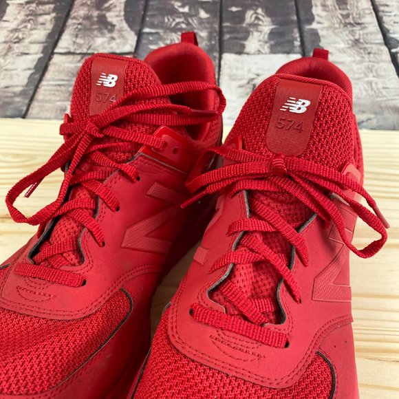New Balance 574 Red Running Athletic Sneakers 11.5 - Picture 4 of 8